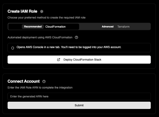 Connect AutoCloud to AWS Account